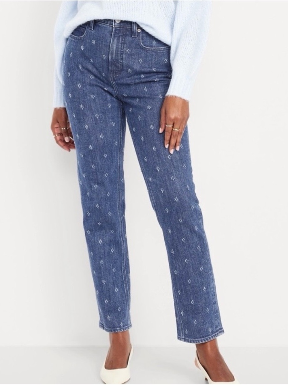 NWT- Old Navy - 14 curvy textured straight leg jeans. Textured.